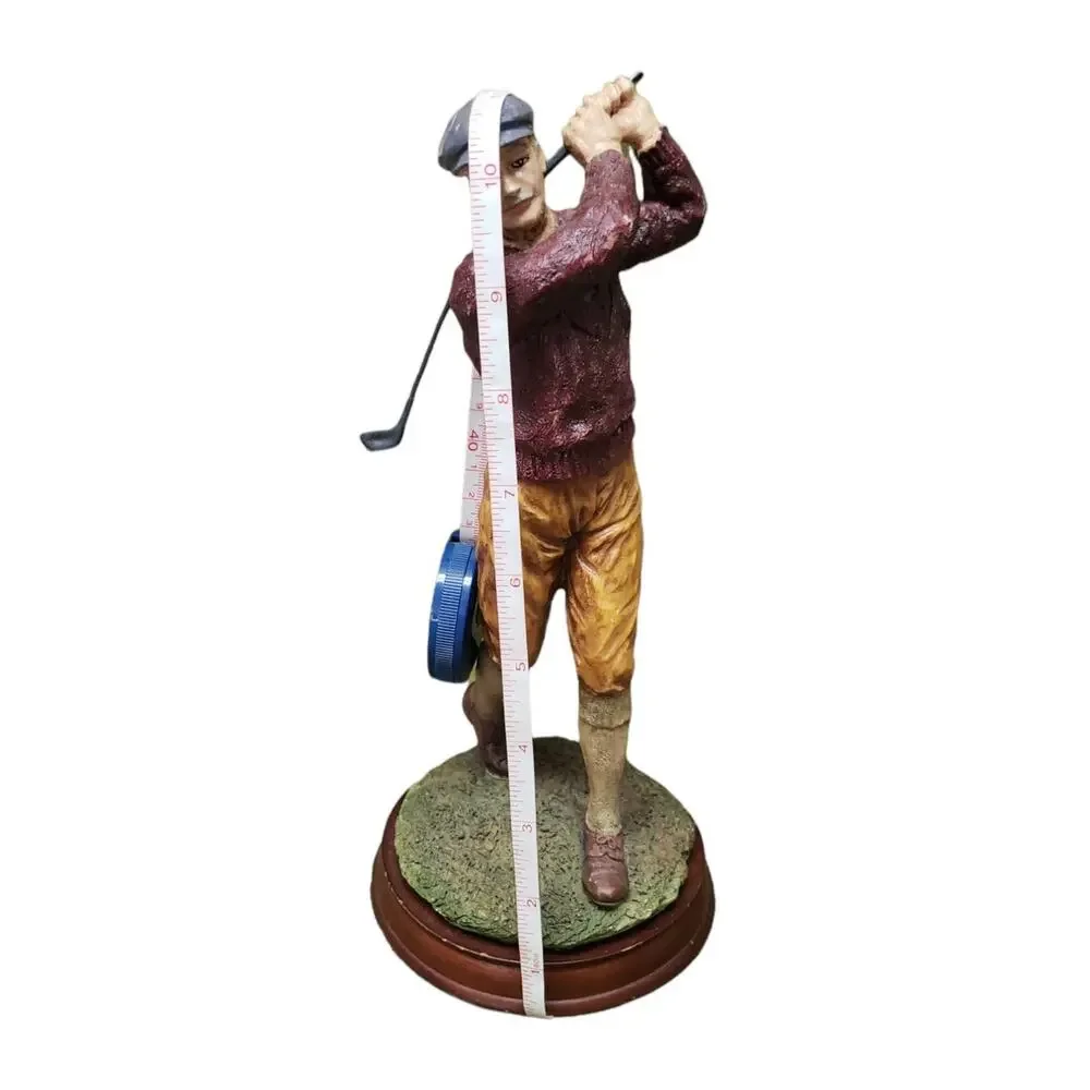Golf Figurine & The 1992 Viewers Guide To Professional Golf Intergolf Golfax